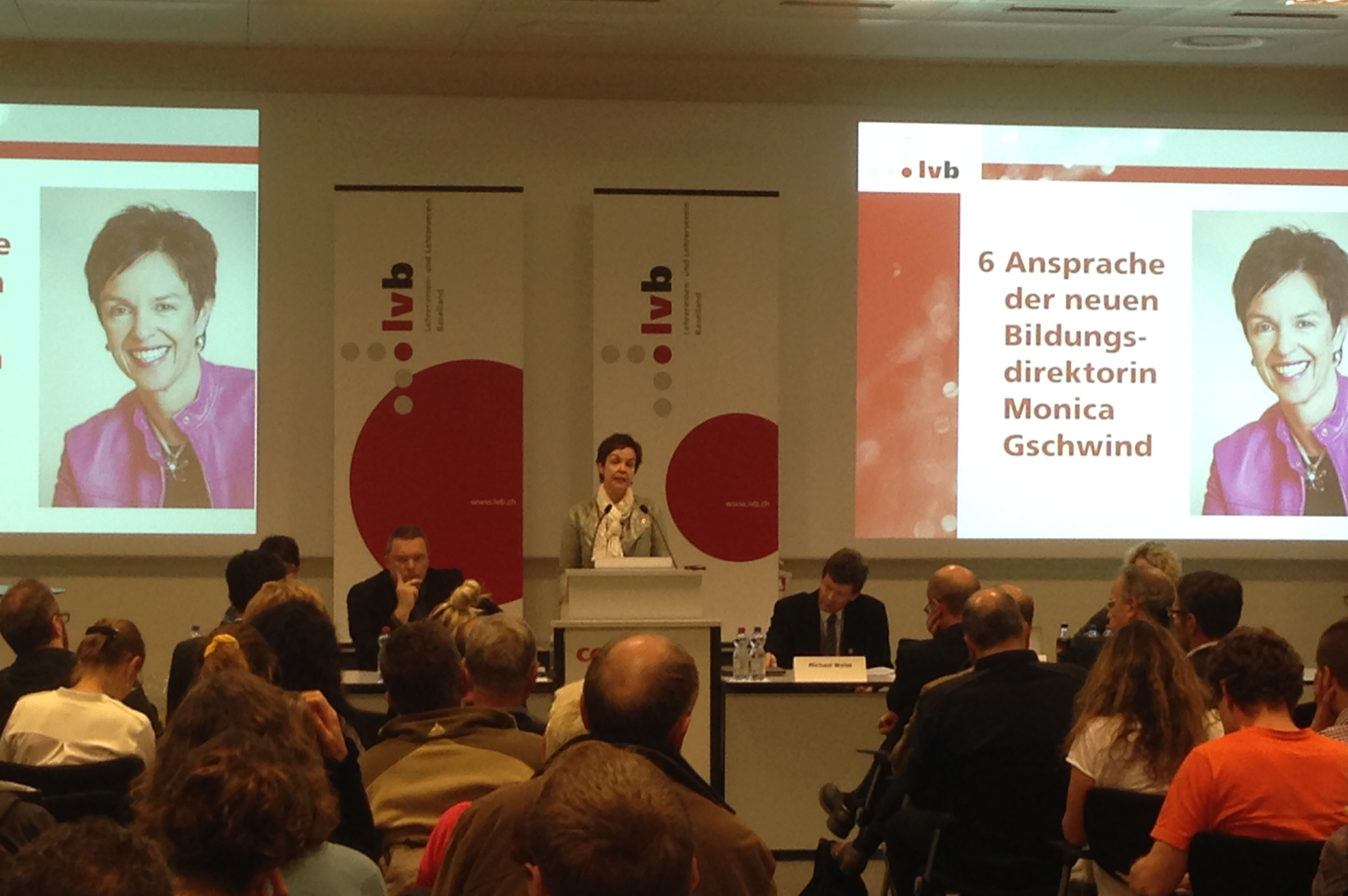 Monica Gschwind äusserst sich zu Sparmassnahmen und anderen Bildungsthemen: Rückblick auf die Mitgliederversammlung vom 23.9.2015