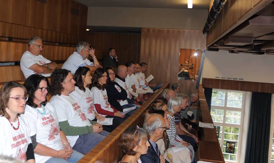 Die erste Durchführung des Stillen Protests im Landrat war erfolgreich!